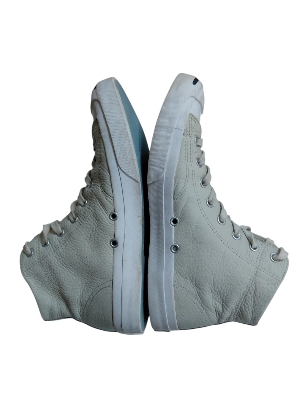 Converse High-Top Sneakers in Off-White/Light Gray - Picture 2 of 10